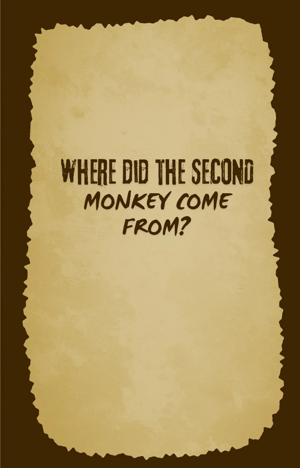 Where did the monkey